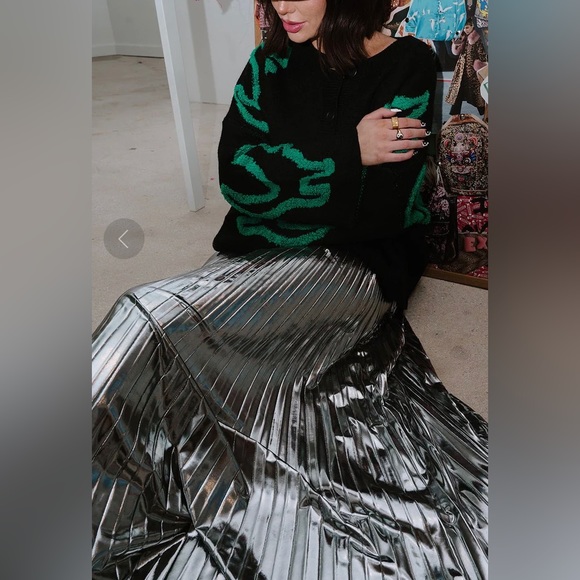 Dressed in LALA Dresses & Skirts - Dressed in LALA Silver Maxi Skirt